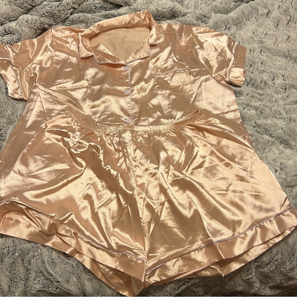Satin shortie pajamas